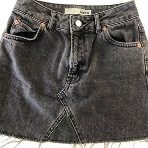 Topshop high waist denim skirt